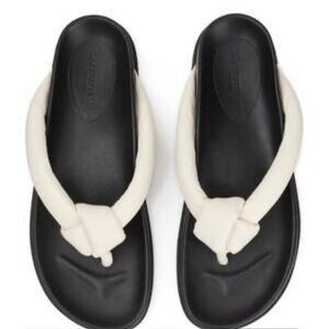 Lafayette 148 New York Black and Cream Sandals